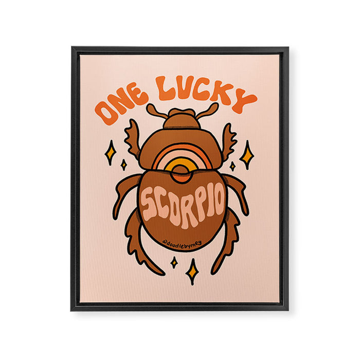 One Lucky Scorpio Framed Canvas Print Gallery Image 1