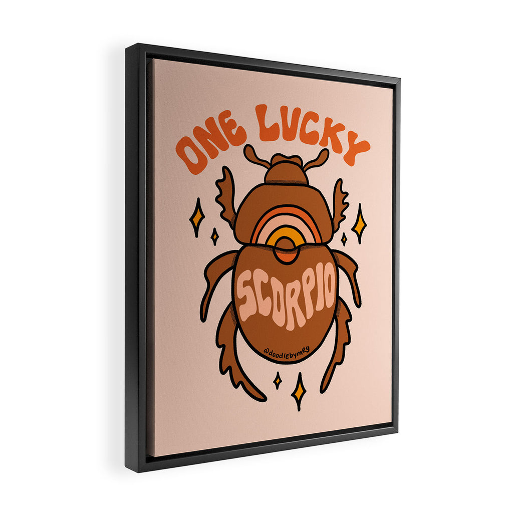 One Lucky Scorpio Framed Canvas Print Gallery Image 2