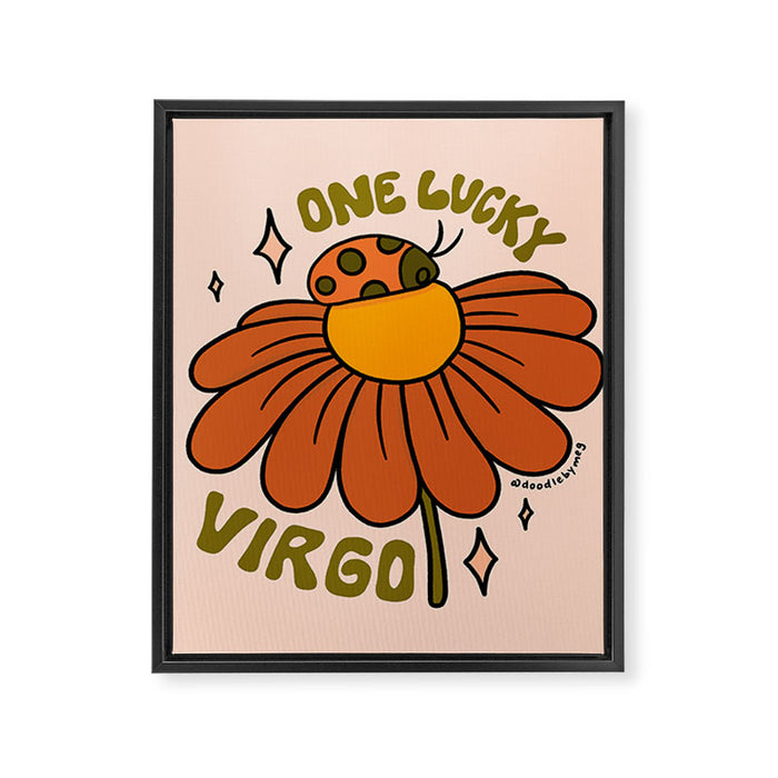 One Lucky Virgo Framed Canvas Print Gallery Image 1