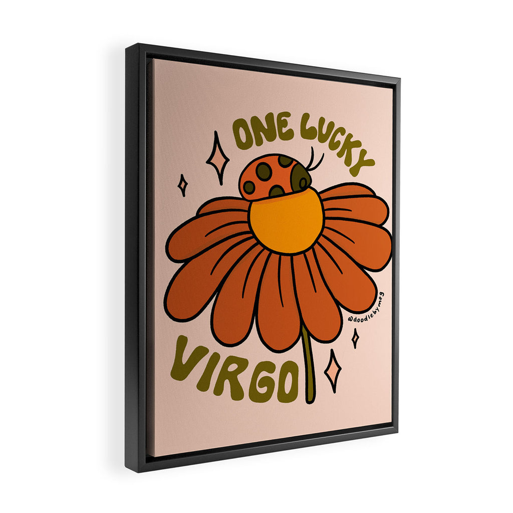 One Lucky Virgo Framed Canvas Print Gallery Image 2
