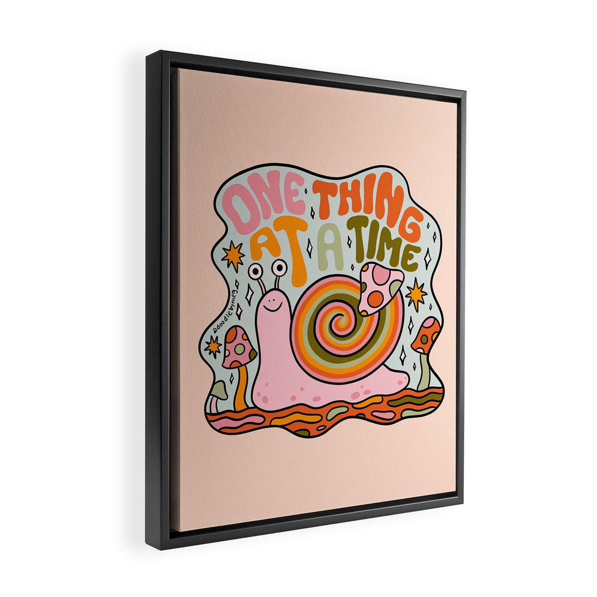One Thing at a Time Framed Canvas Print Gallery Image 2