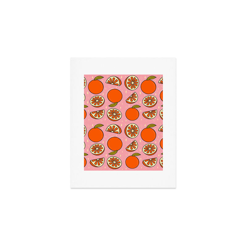 Orange Print Art Print Gallery Image 1