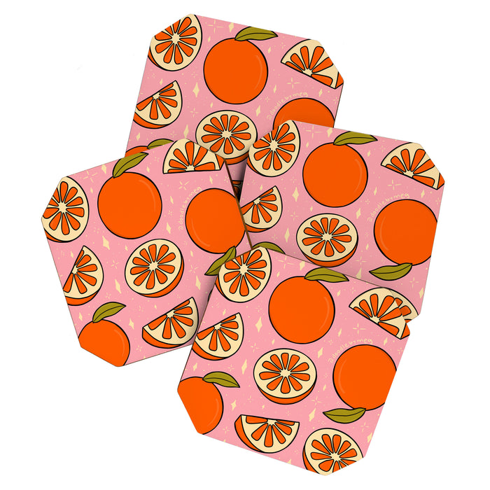 Orange Print Coaster Gallery Image 1