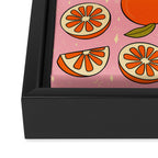 Orange Print Framed Canvas Print Gallery Image 3