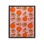 Orange Print Framed Canvas Print Gallery Image 8
