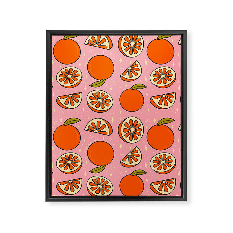 Orange Print Framed Canvas Print Gallery Image 8