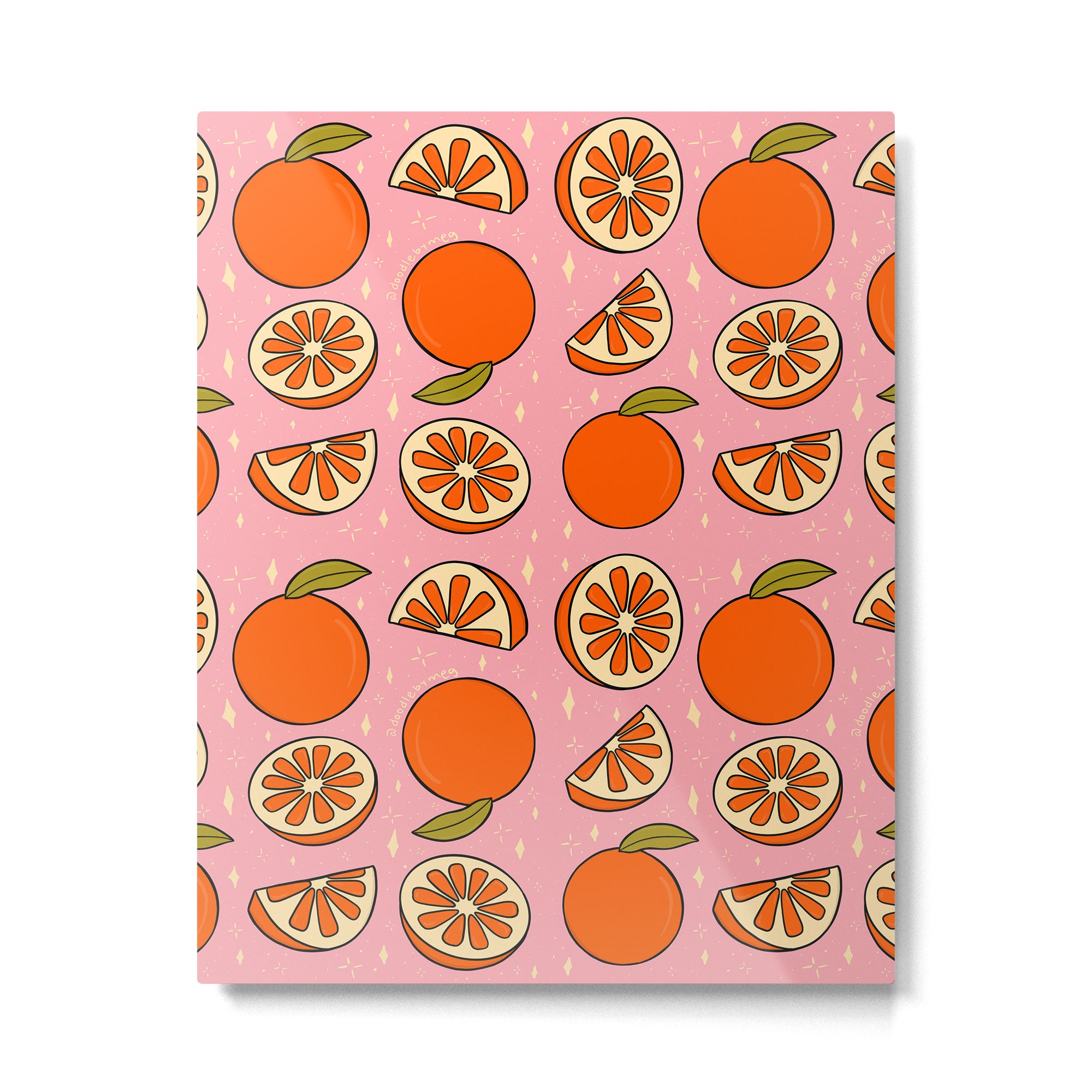 Orange Print Metal Print Gallery Image 6