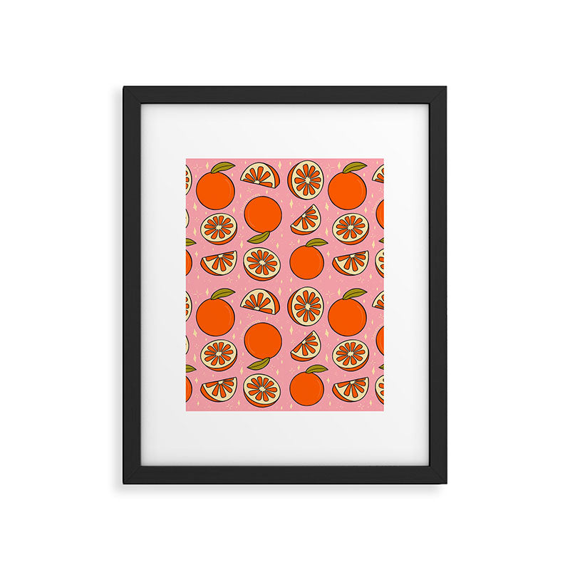 Orange Print Framed Art Print Gallery Image 6