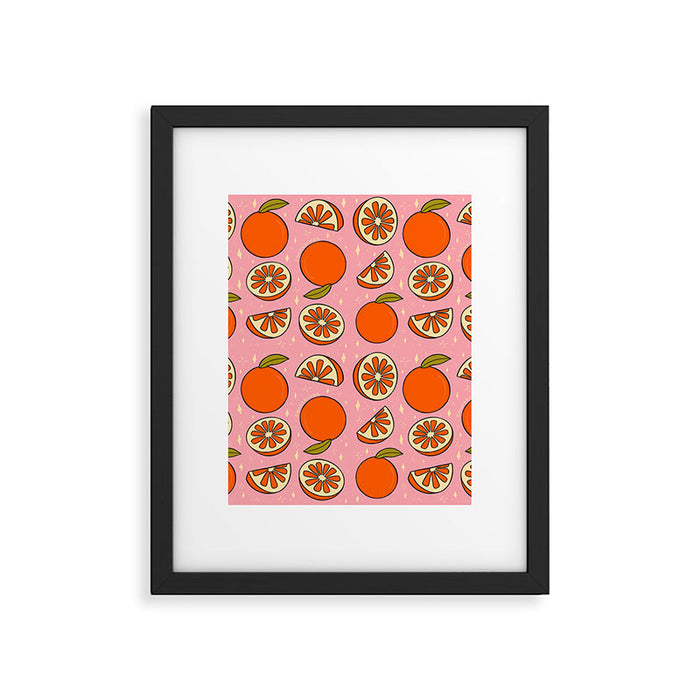 Orange Print Framed Art Print Gallery Image 1