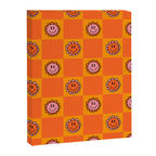 Orange Smiley Face Checkerboard Print Canvas Print Gallery Image 8