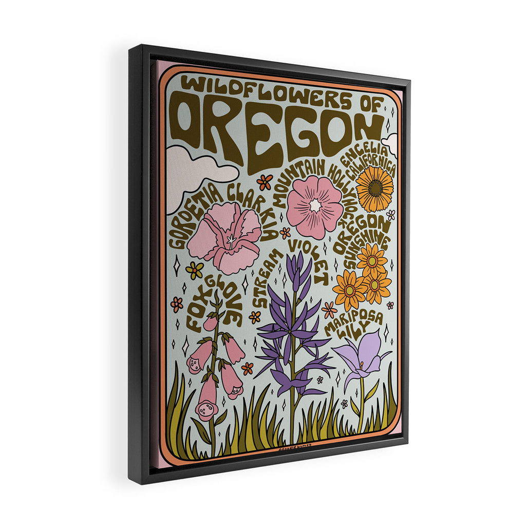 Oregon Wildflowers Framed Canvas Print Gallery Image 2