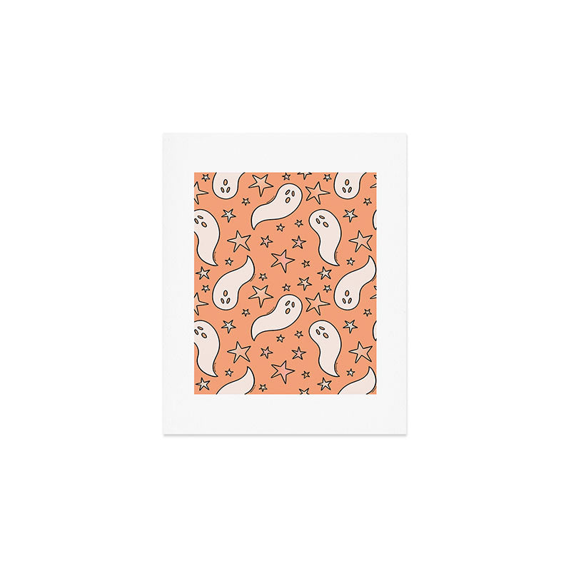 Pastel Ghost Print in Peach Art Print Gallery Image 1