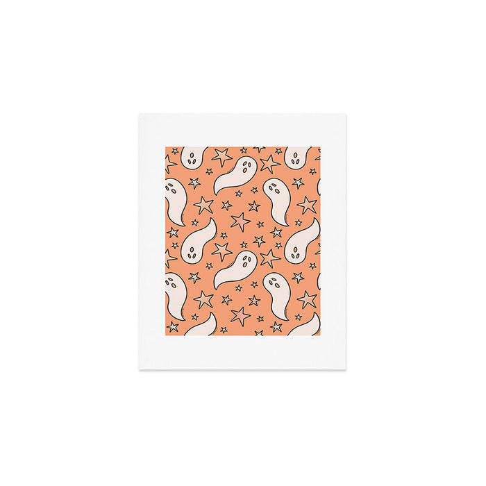 Pastel Ghost Print in Peach Art Print Gallery Image 1