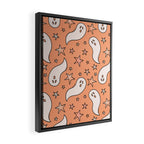 Pastel Ghost Print in Peach Framed Canvas Print Gallery Image 2