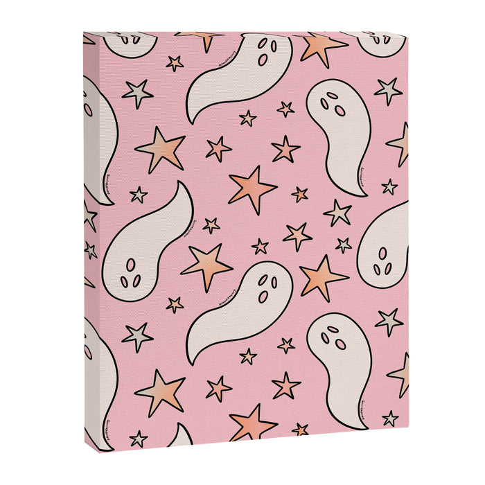 Pastel Ghost Print in Pink Canvas Print Gallery Image 1
