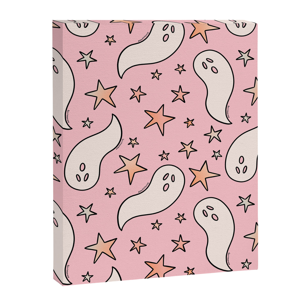 Pastel Ghost Print in Pink Canvas Print Gallery Image 8