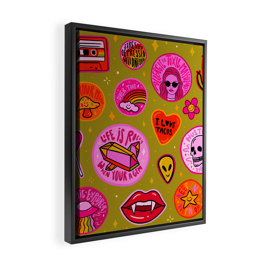 Patch Print Framed Canvas Print Gallery Image 2