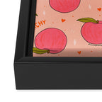 Peach Print Framed Canvas Print Gallery Image 3
