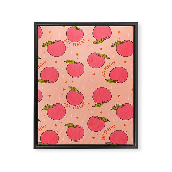 Peach Print Framed Canvas Print Gallery Image 1