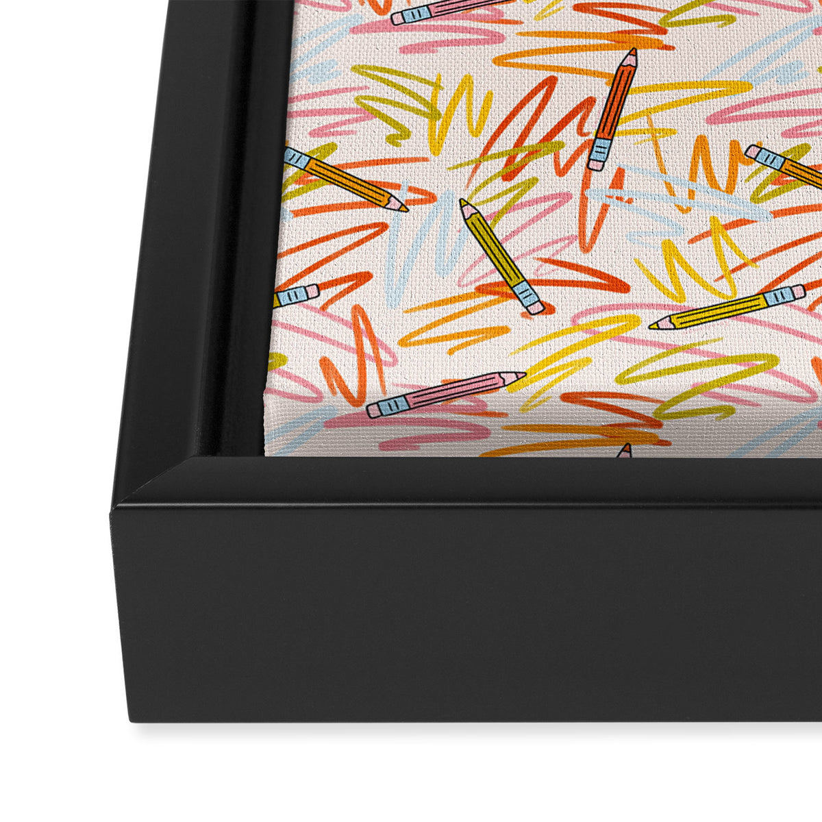 Pencil Print Framed Canvas Print Gallery Image 3