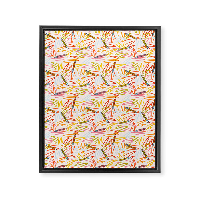Pencil Print Framed Canvas Print Gallery Image 1