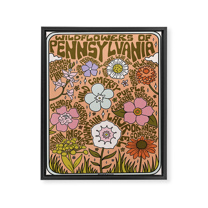 Pennsylvania Wildflowers Framed Canvas Print Gallery Image 1
