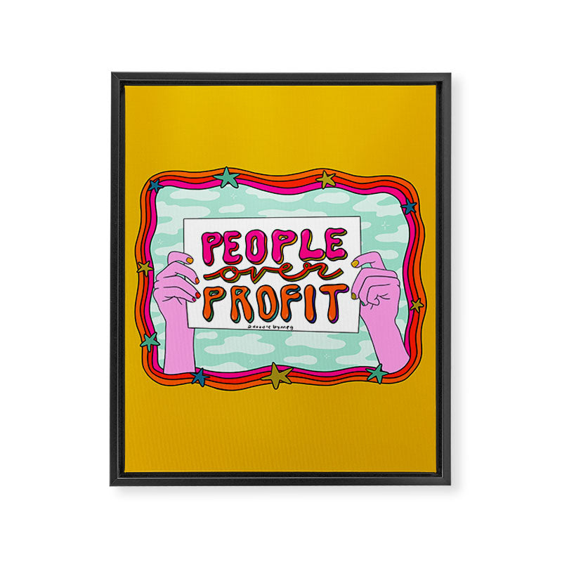 People Over Profit Framed Canvas Print Gallery Image 8
