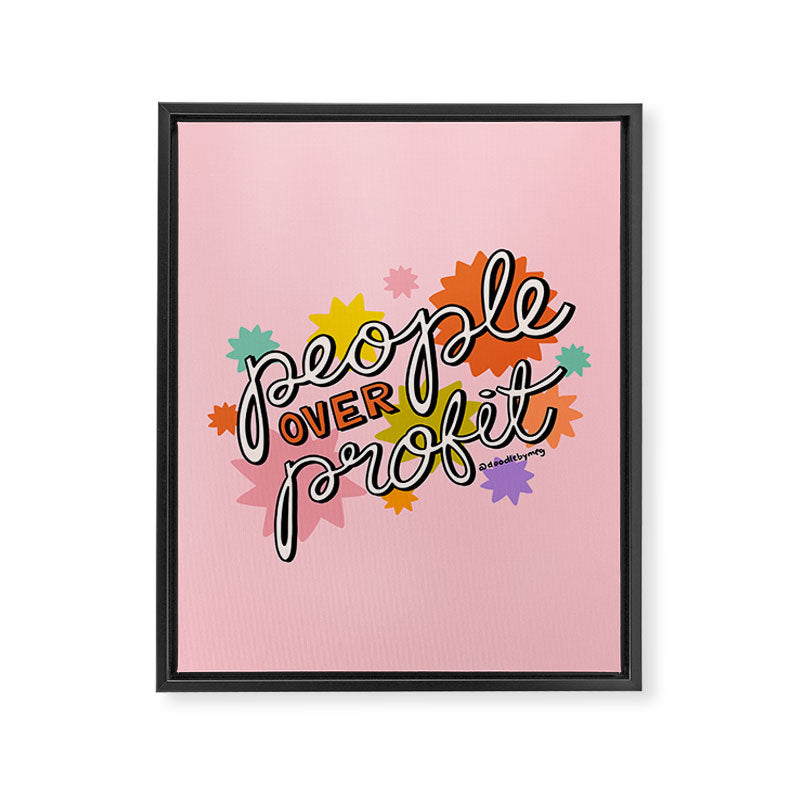 People Over Profit Framed Canvas Print Gallery Image 8