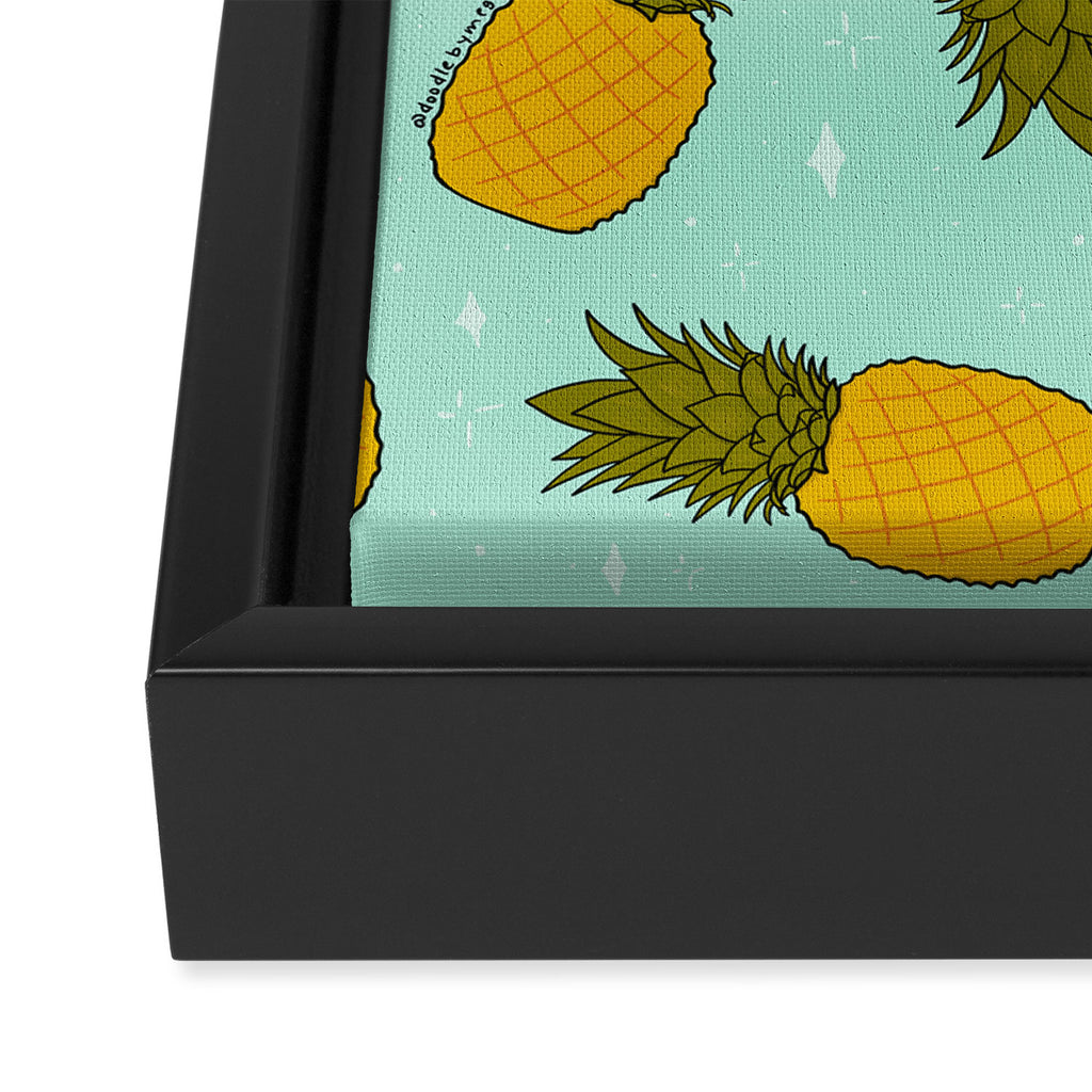 Pineapple Print Framed Canvas Print Gallery Image 3