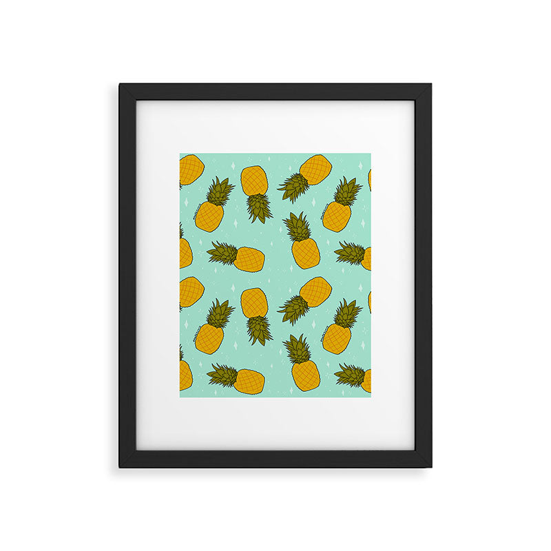 Pineapple Print Framed Art Print Gallery Image 6