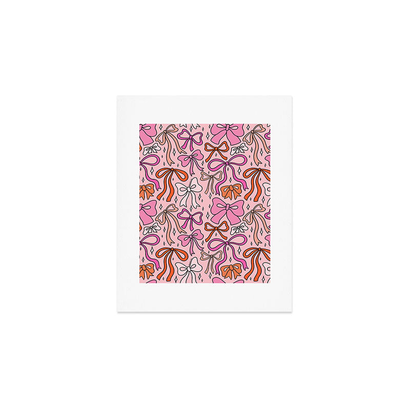 Pink Bow Print Art Print Gallery Image 1