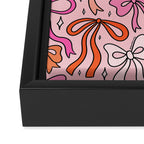Pink Bow Print Framed Canvas Print Gallery Image 3
