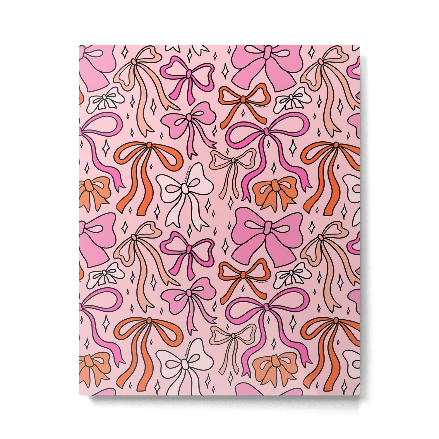 Pink Bow Print Metal Print Gallery Image 6
