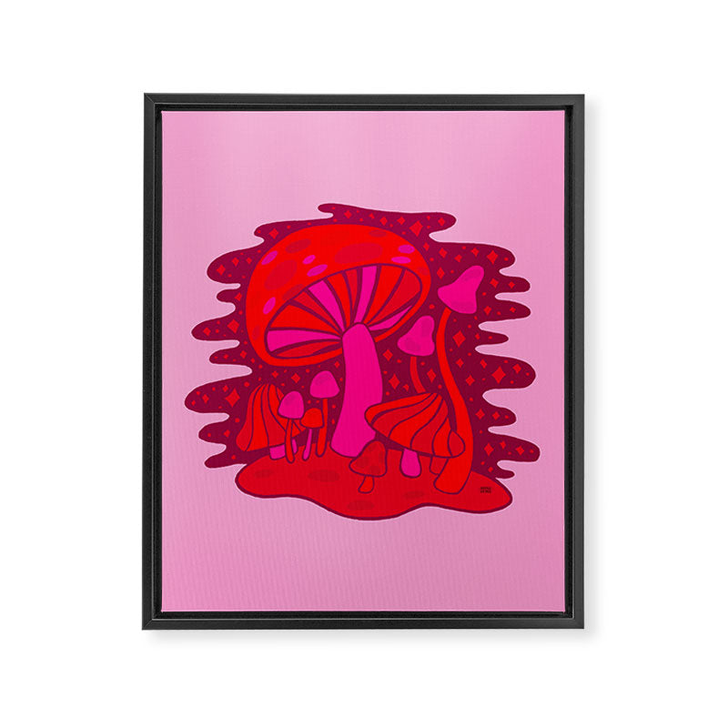 Pink Mushrooms Framed Canvas Print Gallery Image 8