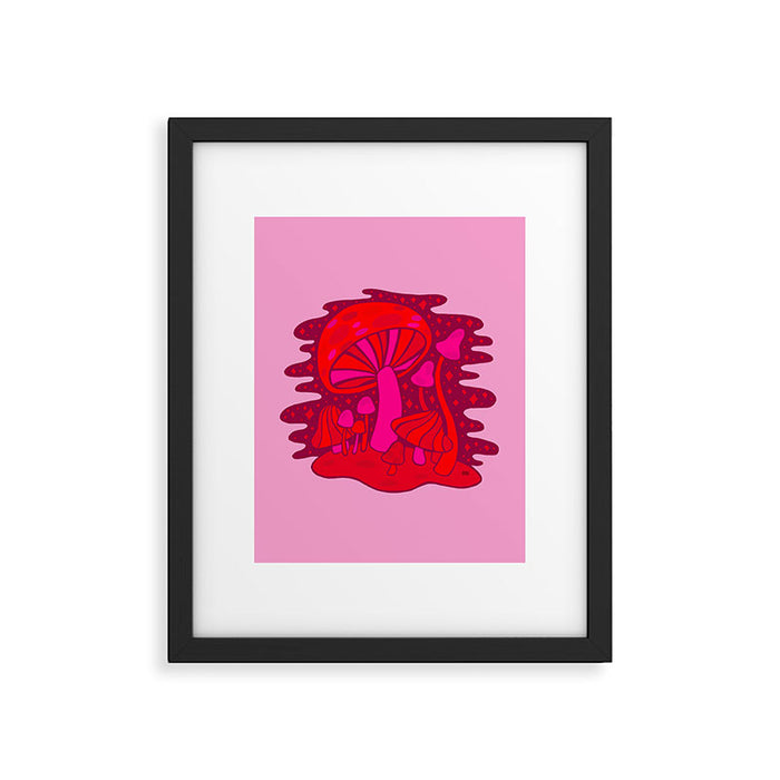 Pink Mushrooms Framed Art Print Gallery Image 1