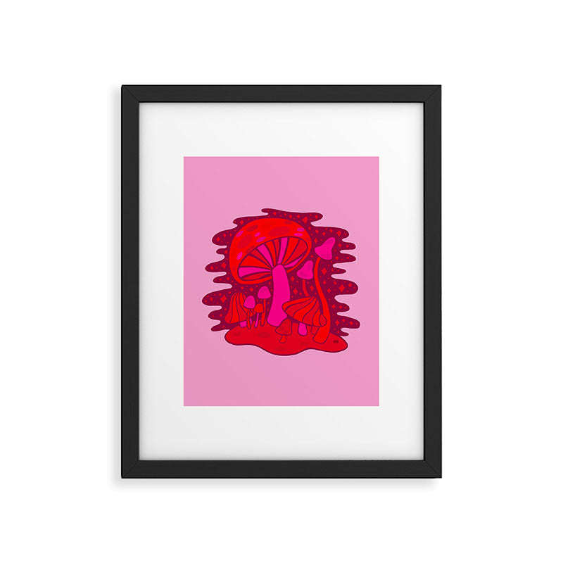 Pink Mushrooms Framed Art Print Gallery Image 6