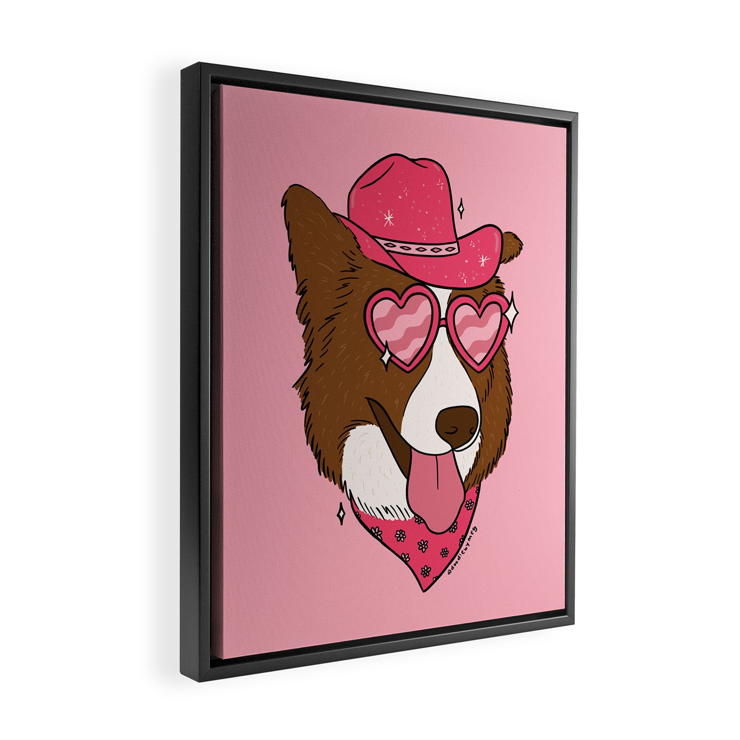 Pink Pony Pup Framed Canvas Print Gallery Image 2