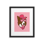 Pink Pony Pup Framed Art Print Gallery Image 6