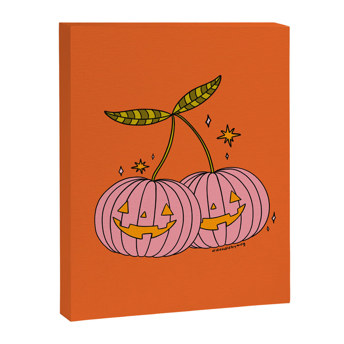 Pink Pumpkin Cherries Canvas Print Gallery Image 1