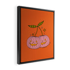 Pink Pumpkin Cherries Framed Canvas Print Gallery Image 2