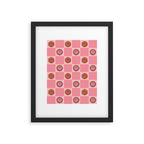 Pink Smiley Face Checkerboard Framed Art Print Gallery Image 6