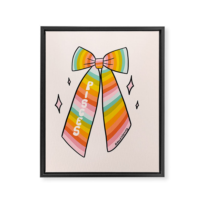 Pisces Bow Framed Canvas Print Gallery Image 8