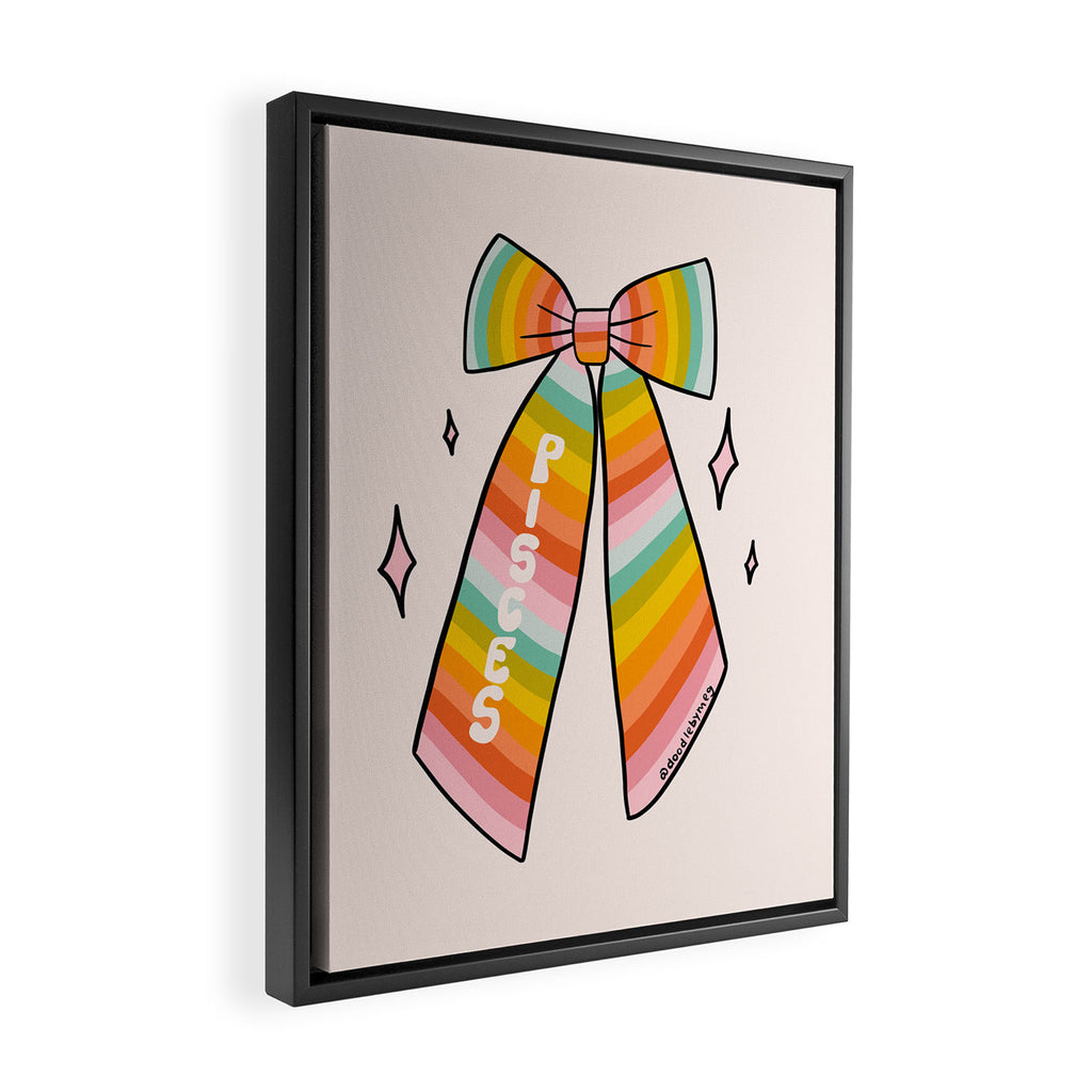 Pisces Bow Framed Canvas Print Gallery Image 2