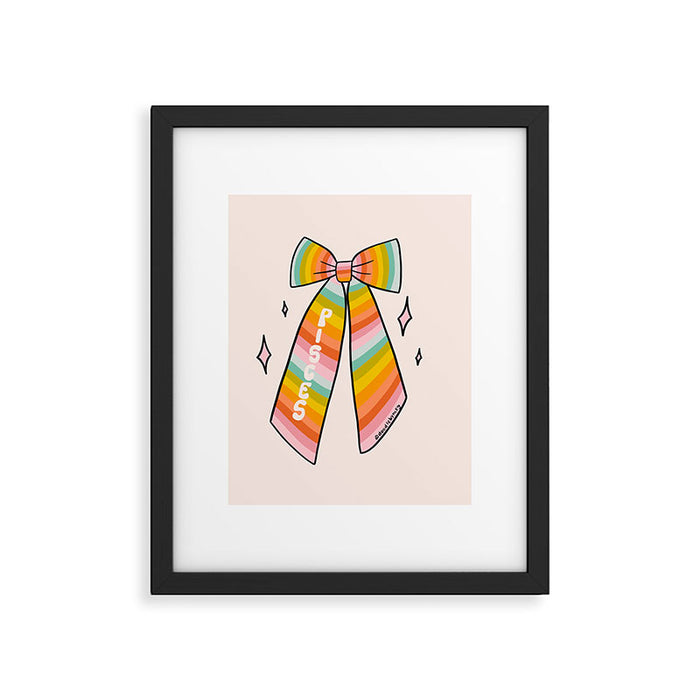 Pisces Bow Framed Art Print Gallery Image 1