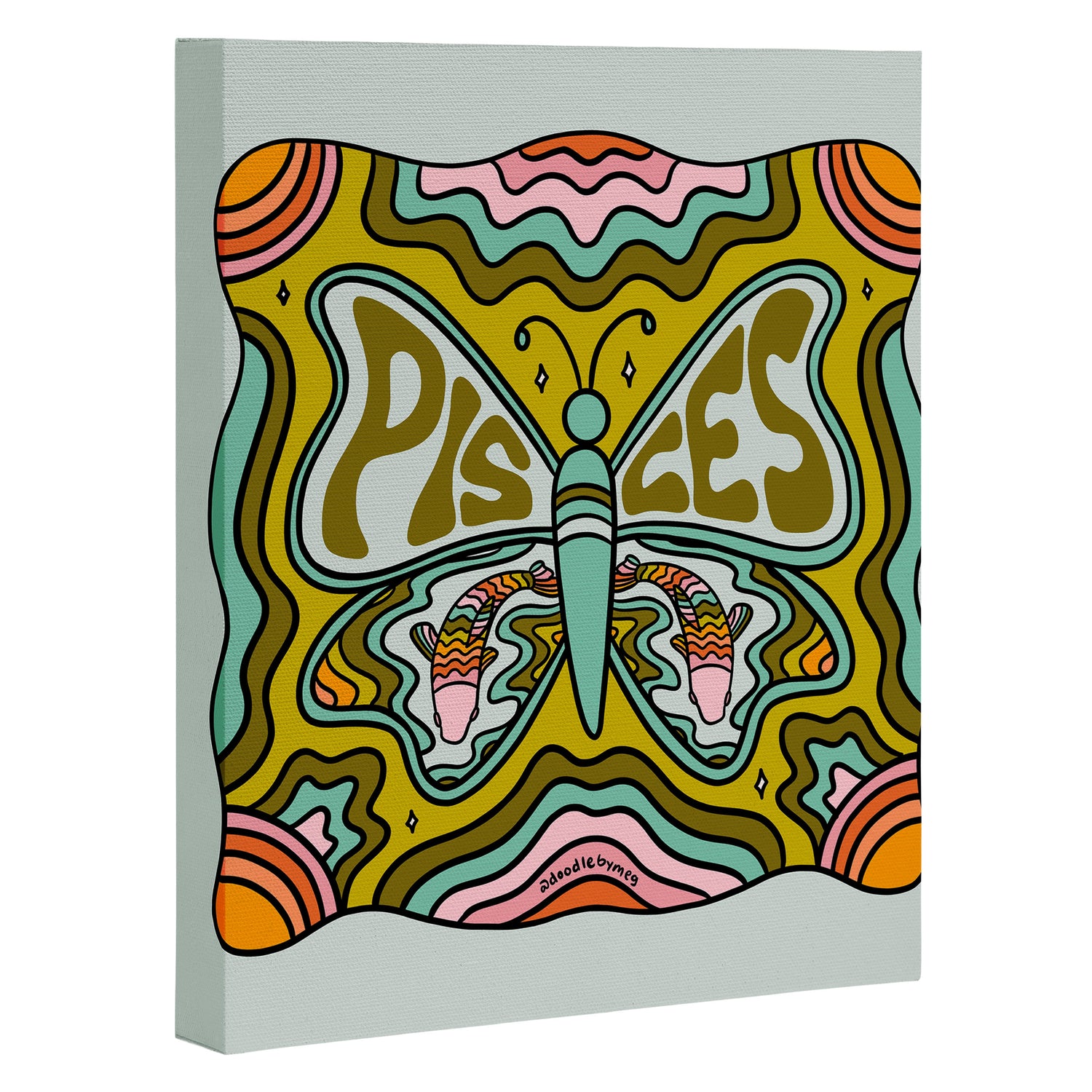 Pisces Butterfly Canvas Print Gallery Image 3