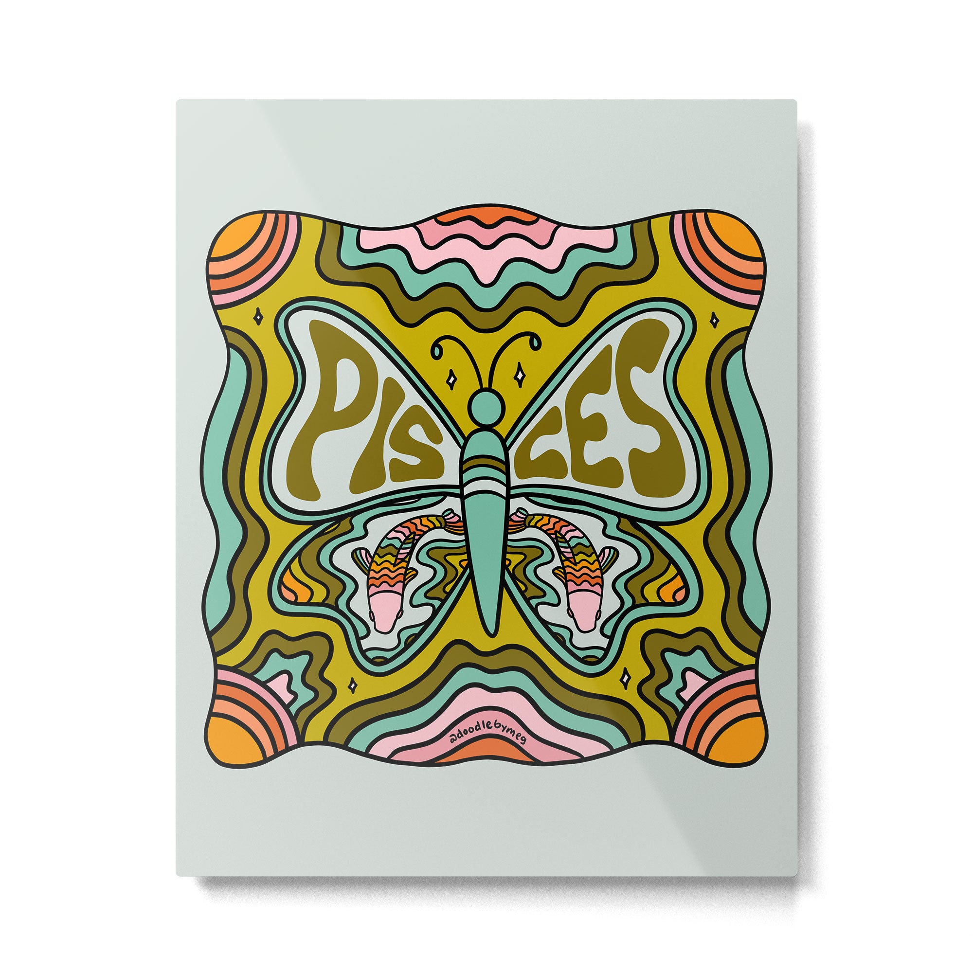 Pisces Butterfly Metal Print Gallery Image 6
