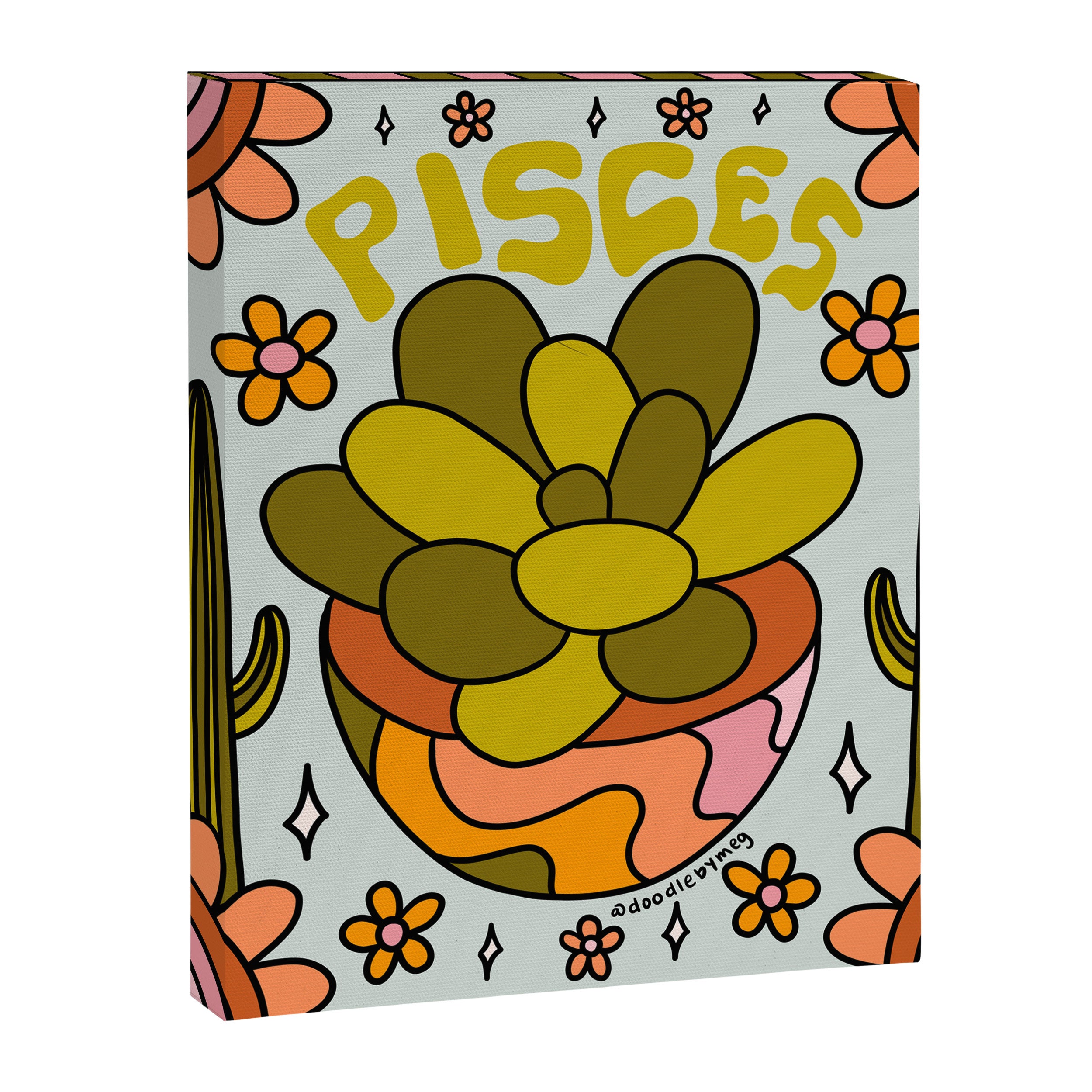 Pisces Cactus Canvas Print Gallery Image 8