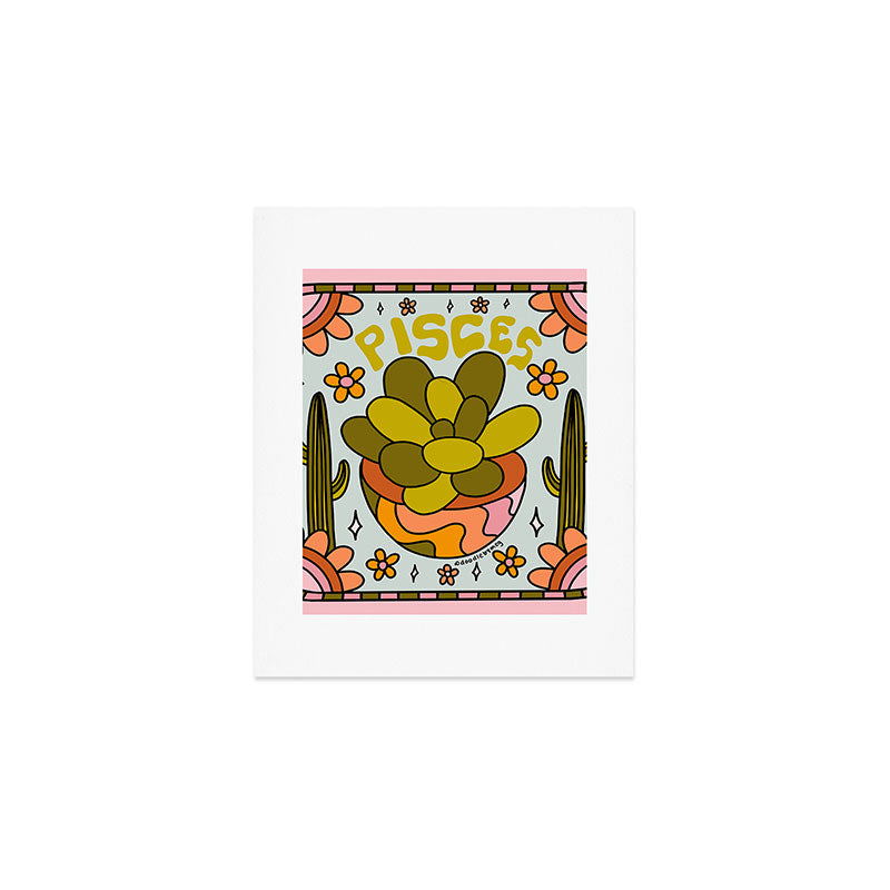 Pisces Cactus Art Print Gallery Image 1