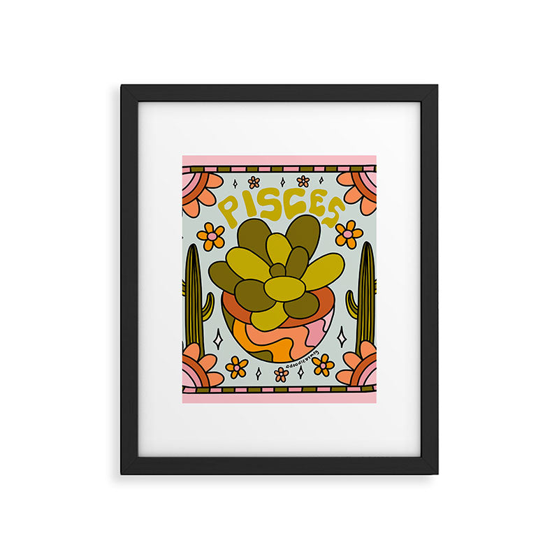Pisces Cactus Framed Art Print Gallery Image 6