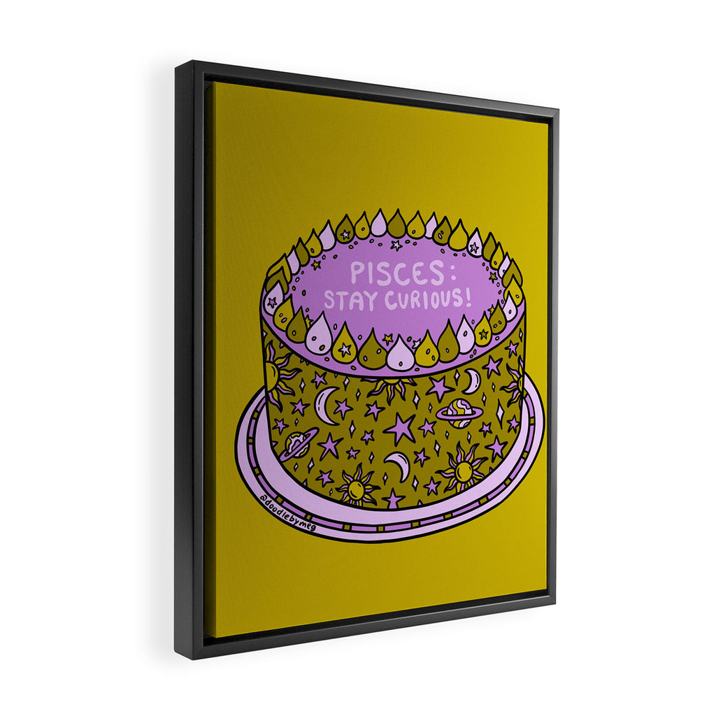 Pisces Cake Framed Canvas Print Gallery Image 2